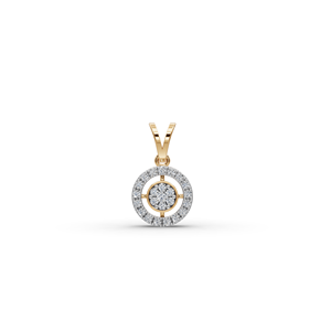 Pendentif en or avec 24 diamants de laboratoire Halo, 0,41 carat au total, charme de luxe pour les collections de bijoux pour femmes - Product Image 2