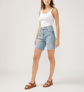 Pantalones cortos de mezclilla con dobladillo crudo de cintura alta Y2K Pantalones cortos de mezclilla para mujer Estilo de dibujos animados Streetwear Pantalones cortos de mezclilla personalizados para mujer - Product Image 3
