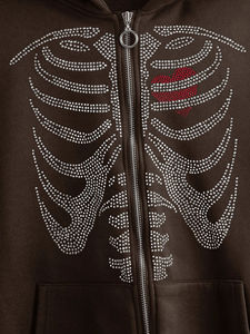 Hecho en el mejor Material Hombres Rhinestones Sudaderas con capucha 100% Algodón Térmico Hombres ligeros Hombres Rhinestones Sudaderas con capucha en buena calidad - Product Image 4