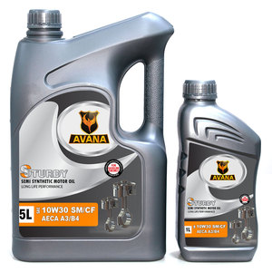 Huiles lubrifiantes Avana Top Performance 10W30 SM/CF Huile moteur semi-synthétique à essence Certifiée ACEA ISO:9001 Lubrifiants automobiles - Product Image 1
