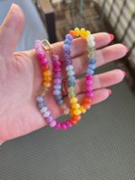 Collier en pierres naturelles arc-en-ciel fait main, de qualité supérieure, fantaisie et coloré, avec perles rondelles, bijoux en pierres précieuses pour les marques DTC
