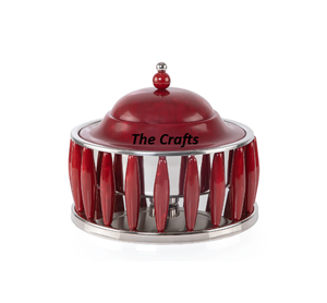 จานร้อนบุฟเฟต์อาหารเหล็กที่มีสีส้มสำหรับใส่อาหารจานร้อนจัดเลี้ยงอาหาร - Product Image 2