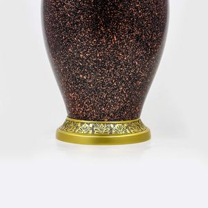 Urnas de cremación de metal de aluminio para cenizas y restos mortales | Hermosas urnas hechas a mano para humanos y mascotas (mármol marrón) - Product Image 4