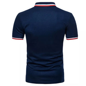 เสื้อโปโลผ้าฝ้าย100% สำหรับผู้ชายเสื้อกอล์ฟลำลองผ้าเจอร์ซีย์สีทึบพิมพ์ลายโลโก้ได้อย่างรวดเร็ว - Product Image 3