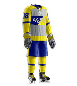 Maillot de hockey sur glace personnalisé de haute qualité, uniforme sublimé pour équipe, service OEM, respirant, 100 % polyester, couleur et logo personnalisés - Product Image 6