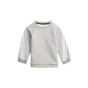 Chándal gris de alta calidad para niños con patrón sólido de lana de algodón suave Sudaderas y pantalones de chándal casuales de invierno - Product Image 3
