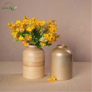 Jarrón de Mesa Ecológico de Bambú Hilado a Mano, Estilo Art Deco, para Decoración del Hogar e Interiores - Product Image 2