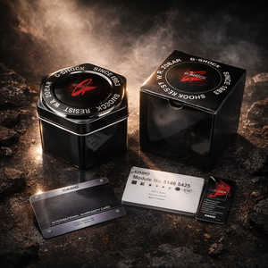 Boîte à montres de luxe en acier inoxydable noir, boîte à montres en métal pour bébé, avec logo OEM, vente en gros - Product Image 1