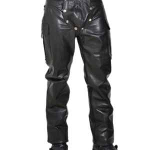 Black and White Leather Jock Strap One Size Faux Leather <b>Fetish</b> Underwear - Product Image 4