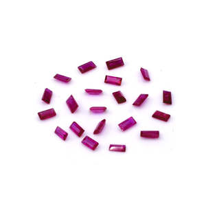 Rubis naturels du Mozambique non traités, calibrés en baguettes 2x4mm 2.5x5mm, variété rouge, péridot, pierre de lune arc-en-ciel, tanzanite, opale - Product Image 2