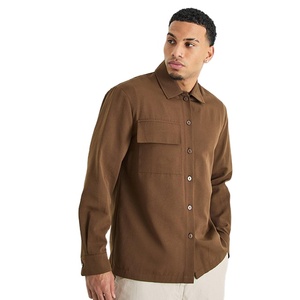 2026 Custom Plain Casual Winter <b>Jacket</b> Coated Stand Collar Front Logo Two Pockets Zipper Design <b>Long</b> Sleeve Regular Fit <b>Men's</b> - Product Image 2