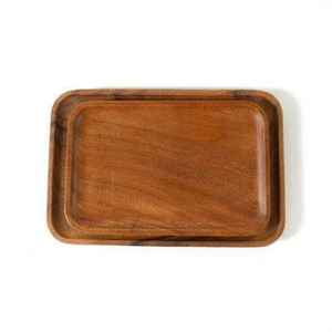 Plateau de service en céramique écologique de taille personnalisée plaqué café thé pain nourriture dîner plateaux de service en bois - Product Image 4