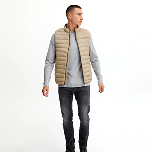 Logotipo personalizado Chalecos en blanco de invierno Unisex al aire libre Espesar Burbuja Abrigo Cremallera Bolsillo Sin mangas Chaqueta Puffer Chaleco Hombres Servicio OEM. - Product Image 4