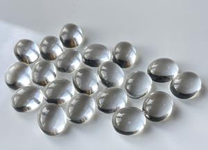 อัญมณีทรงวงรีทรงหลวมหลังแบน3X5มม. สีขาวใสธรรมชาติ - Product Image 3