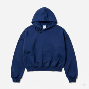 Sweat à capuche unisexe oversize rouge 100 % coton épais, pull à capuche avec poignets côtelés, style décontracté streetwear automne, OEM - Product Image 5