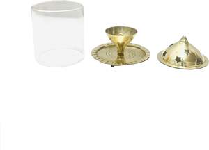 Candelero hecho a mano de latón Artículo de regalo de Navidad grabado Tamaño 5 pulgadas - Product Image 3