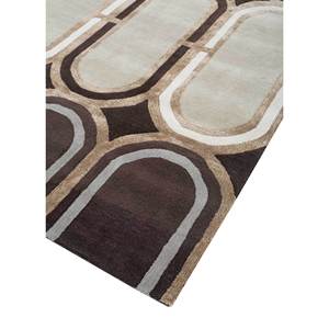 Acar Hand Tufted <b>Wool</b> & Viscose Rug Beige & <b>Brown</b> Abstract Pattern for Home Use-Tra-13221 - Product Image 2