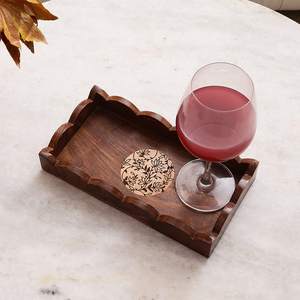 Plateau de service en bois de qualité exceptionnelle avec poignée, décoration de service naturelle, de la meilleure qualité disponible à la vente - Product Image 6