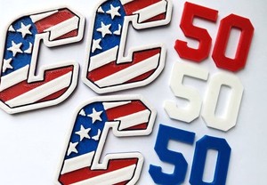 Pare-chocs de casque de baseball personnalisés avec adhésif 3M 2D 3D double bande pour les logos des équipes - Product Image 2