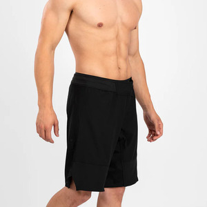 Pantalones cortos de calidad superior totalmente en color negro largo 100% algodón/poliéster hechos al por mayor de alta calidad para hombres - Product Image 1