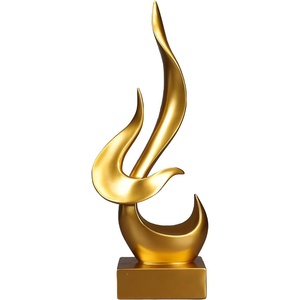 Escultura de metal chapado en oro, Arte Contemporáneo hecho a mano para el hogar, la oficina o la decoración del jardín - Product Image 1