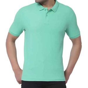 Camisetas de Hombre de Último Diseño en Azul Claro, 100% Algodón, de Alta Calidad, Color Sólido, Tejido Transpirable, Casual, de Manga Corta - Product Image 3