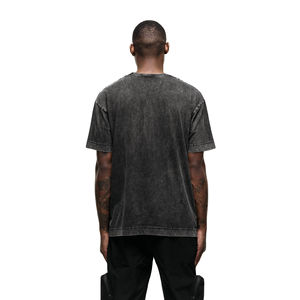 Haute qualité Vintage manches longues surdimensionné O cou coton hommes t-shirt unisexe lavage à l'acide lourd t-shirt avec Logo personnalisé - Product Image 5