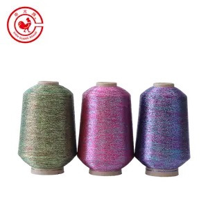 Shenmei ba màu MH Polyester tay đan kim loại sợi