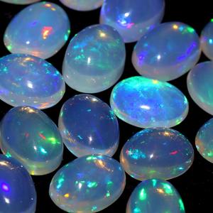 โอปอลเอธิโอเปียนธรรมชาติทรงรีหลังแบนอัญมณีหลวมสำหรับทำเครื่องประดับทำของแท้คุณภาพฟรีขนาดผสมรูปไข่โอปอล - Product Image 4