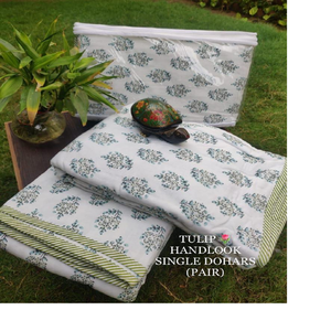 Colchas de tulipán hechas a medida, colchas individuales de aspecto manual, Colección prémium en tamaños y un solo color, ambos lados impresos, 100% - Product Image 1