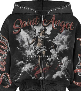 เสื้อฮู้ดสั่งตัดสำหรับผู้ชายเสื้อฮู้ดพิมพ์ลายตามสั่งสำหรับทีมวิทยาลัย DTG DTF การระเหิดการปักพลอยเทียมเน้นการส่งทั่วโลกปลอดภัย - Product Image 6