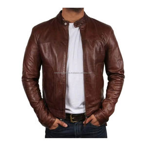 Veste en jean et cuir slim pour homme INLAND INDUSTRIES, style urbain, hiver, teinture en pièce, OEM personnalisable, vente en gros, respirante, motif - Product Image 1