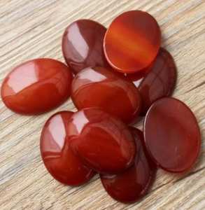 Ágata roja Natural 10x14mm Oval cabujón piedra preciosa IGI certificado hecho a mano tallado elegante diseño joyería colgante regalo - Product Image 1