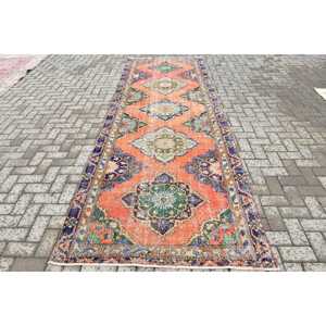4.2x12.3 ft Vintage Rug, Rug, <b>Red</b> Moroccan Rug <b>Wool</b> - Product Image 1