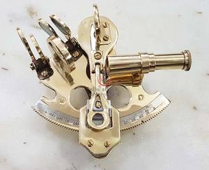 Vintage Nautical <b>Brass</b> Sextant Handmade Maritime Navigation <b>Instrument</b> Christmas Gift Item for Ship Collectors - Product Image 4