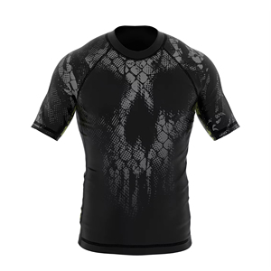 T-shirt de compression à manches courtes pour homme, tissu écologique à séchage rapide, rashguard MMA, extensible, pour le sport, la salle de sport et les activités de plein air - Product Image 2