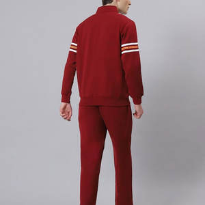 Survêtement de tous les jours pour hommes avec coupe confortable Ensemble de survêtement actif pour hommes avec veste et pantalon à fermeture éclair intégrale - Product Image 6