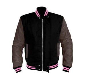 Chaquetas Varsity para Mujer de la Mejor Calidad, Precio Económico al por Mayor, Logotipo Bordado, Mangas de Cuero - Product Image 5