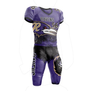 Conjunto de Pantalones y Camiseta de Fútbol Americano para Hombre, Sublimados y Personalizados al por Mayor, con Logotipo y Nombre del Equipo Personalizados, Manga Corta - Product Image 1