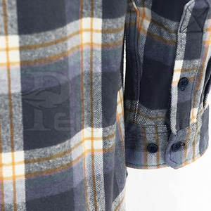 เสื้อเชิ้ตผ้าสักหลาดลายสก็อตสำหรับผู้ชายไซส์พิเศษระบายอากาศเป็นมิตรกับสิ่งแวดล้อมฉลากตามสั่งสไตล์สตรีท - Product Image 5