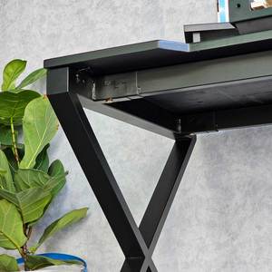 StudioDesk SD68018 X-Leg Computer <b>Desk</b> with Rubber Wood Finish - Product Image 5