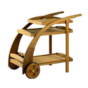 <b>Wooden</b> Teak Cabin <b>Trolley</b> for Villa Hotel <b>Kitchen</b> Restaurant Set Outdoor Garden Patio Furniture - Product Image 1