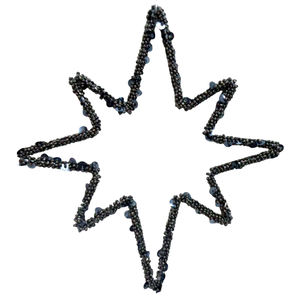 Hierro en forma de estrella/Cuentas adorno colgante de Navidad niquelado para el hogar vacaciones decoración de Navidad hecho a mano a granel - Product Image 1