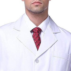 Gran oferta, bata de laboratorio Unisex negra de alta calidad, los mejores uniformes de laboratorio de Hospital para médicos y enfermeras, Material de alta calidad - Product Image 4