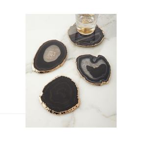 Ensemble de 4 sous-verres en tranches épaisses avec pare-chocs en feutre authentiques sous-verres brésiliens faits à la main pour la décoration de la maison Matt - Product Image 2