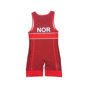 2025 Custom Unisex Wrestling Singlets Heat-Transfer Printing Stretch Quick Dry Spandex/Polyester 220g Norway International - Product Image 2