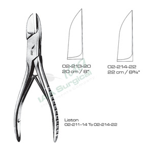 เครื่องมือผ่าตัดแบบแมนนวล สแตนเลสสตีล CE รุ่น Mini Friedmann Curved Bone Rongeurs Fine Bone Nibblers สำหรับตัดกระดูกขนาดเล็ก - Product Image 4