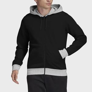 Logotipo personalizado, precio al por mayor, cremallera en blanco, informal, hombres, algodón, Polar, ropa de invierno, ropa de hombre, sudaderas con capucha transpirables básicos - Product Image 1