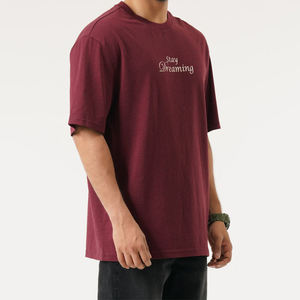 Directo de fábrica al por mayor de algodón con estampado personalizado 240 GSM Drop Shoulder Cool Fit Streetwear camiseta de gran tamaño - Product Image 5