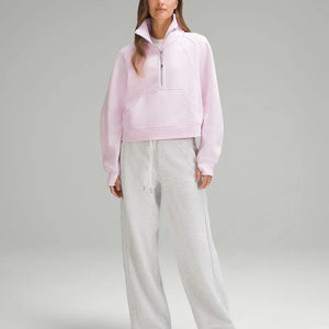 Sudadera con Capucha de Forro Polar Extra Grande de Manga Larga para Mujer, con Media Cremallera y Logotipo Frontal, Servicio OEM - Product Image 6